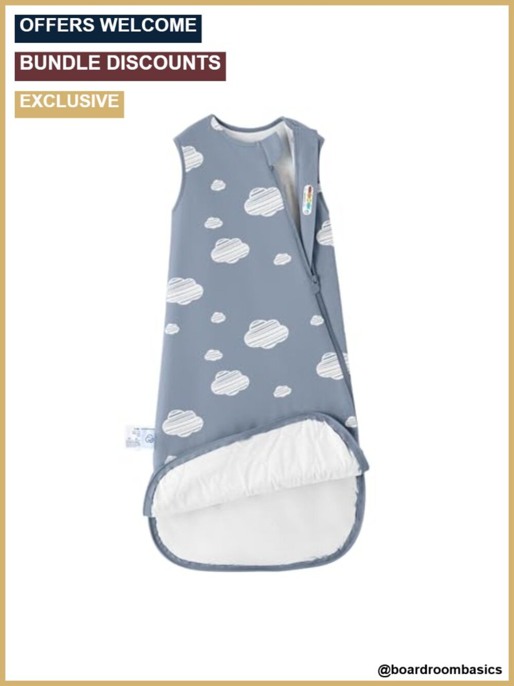 Organic Cotton Baby Sleep Sack 1.0 TOG Wearable Blanket 6-18M